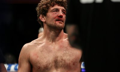 Ben Askren comemora estreia com vitória no UFC, diante de Rob Lawler