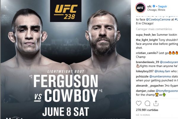 Tony Ferguson retorna ao UFC para enfrentar Donald Cerrone em junho