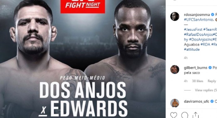 Rafael dos Anjos confirma luta contra Leon Edwards em julho