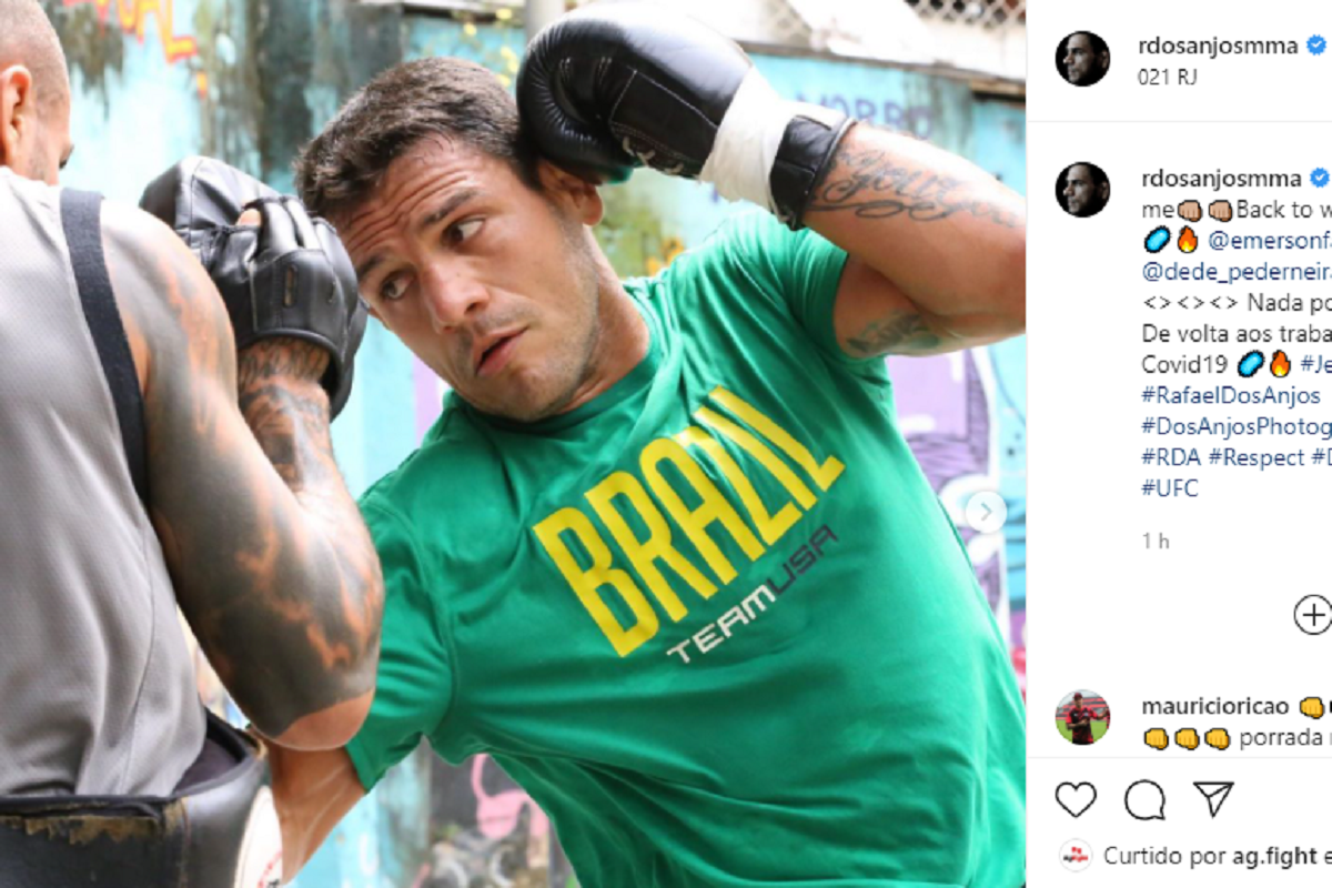 Rafael dos Anjos retoma treinos após se recuperar da covid-19