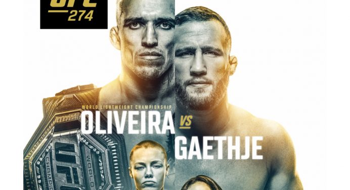 Pôster oficial do UFC 274 destaca disputa de título entre ‘Do Bronx’ e Gaethje