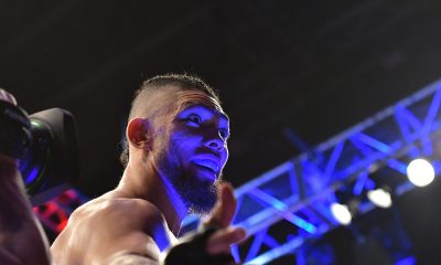 Johnny Walker celebra sua vitória sobre Paul Craig no UFC Rio.