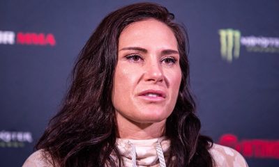 Rosto aproximado de Cat Zingano durante media day do Bellator