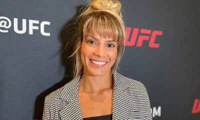 Luana Pinheiro posa para foto durante o media day do UFC 287.