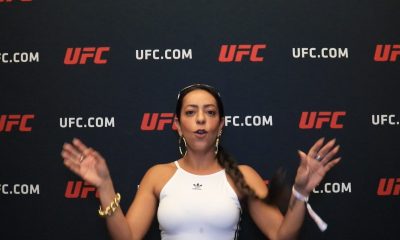 A atriz Samantha Schmütz esteve presente no UFC Vegas 71.