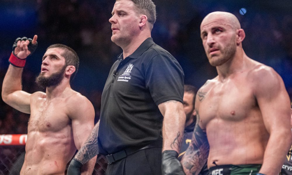 Alexander Volkanovski perde superluta de campeões do UFC para Islam Makhachev por decisão unânime