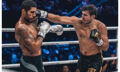 Ex-campeão do Glory, o russo desfere soco no também ex-campeão Alex Poatan