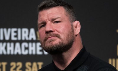 Michael Bisping participa de uma dinâmica de coletiva do Ultimate