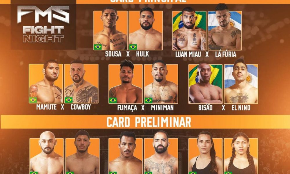 Card do FMS Fight Night, projeto inspirado no Contender Series de Dana White.