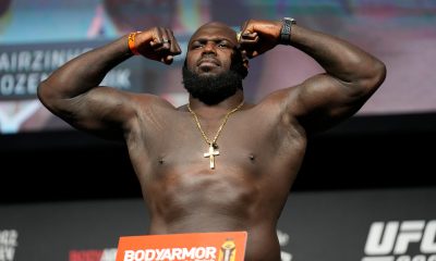 Jairzinho Rozenstruik na pesagem cerimonial do UFC 282