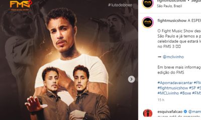 Mc Livinho foi anunciado como parte do card da terceira edição do Fight Music Show para estrear no boxe.
