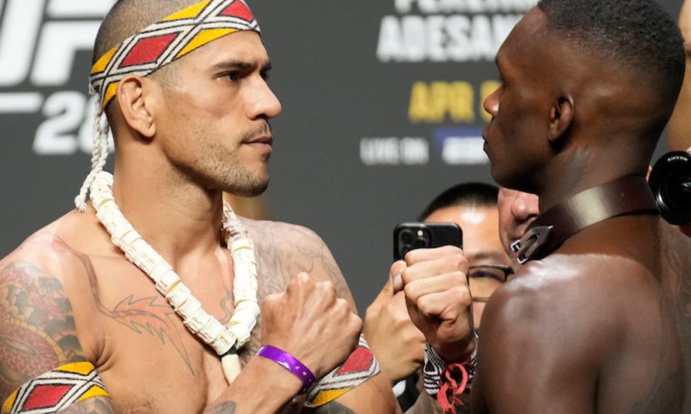 Encarada entre Alex Poatan e Israel Adesanya antes do UFC 287 - Louis Grasse/PxImages
