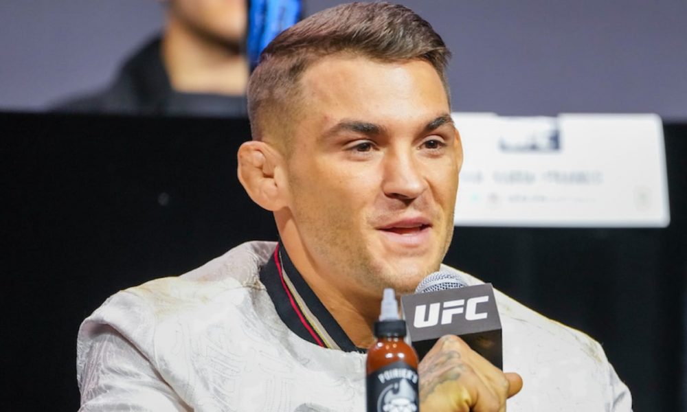 Dustin Poirier participa de coletiva de imprensa no UFC.