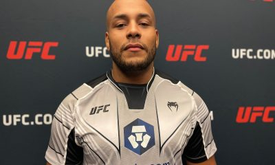 Rodrigo Zé Colmeia conversa com a imprensa durante o media day do UFC Vegas 73