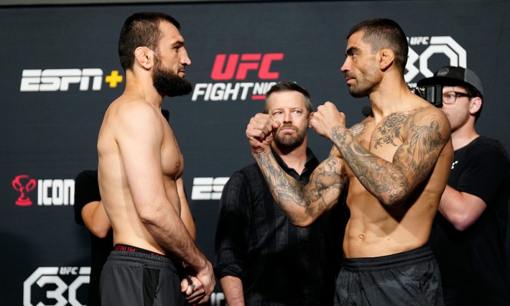 Elizeu Capoeira e Abubakar Nurmagomedov fazem útlima encarada antes do UFC Vegas 74.