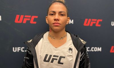 Ketlen Souza posa para foto no media day do UFC Vegas 74.