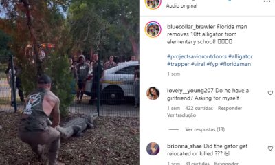 Lutador de MMA e caçador licenciado, Mike Dragic foi chamado pela polícia para ajudar na captura de um jacaré de 3 metros na Flórida.