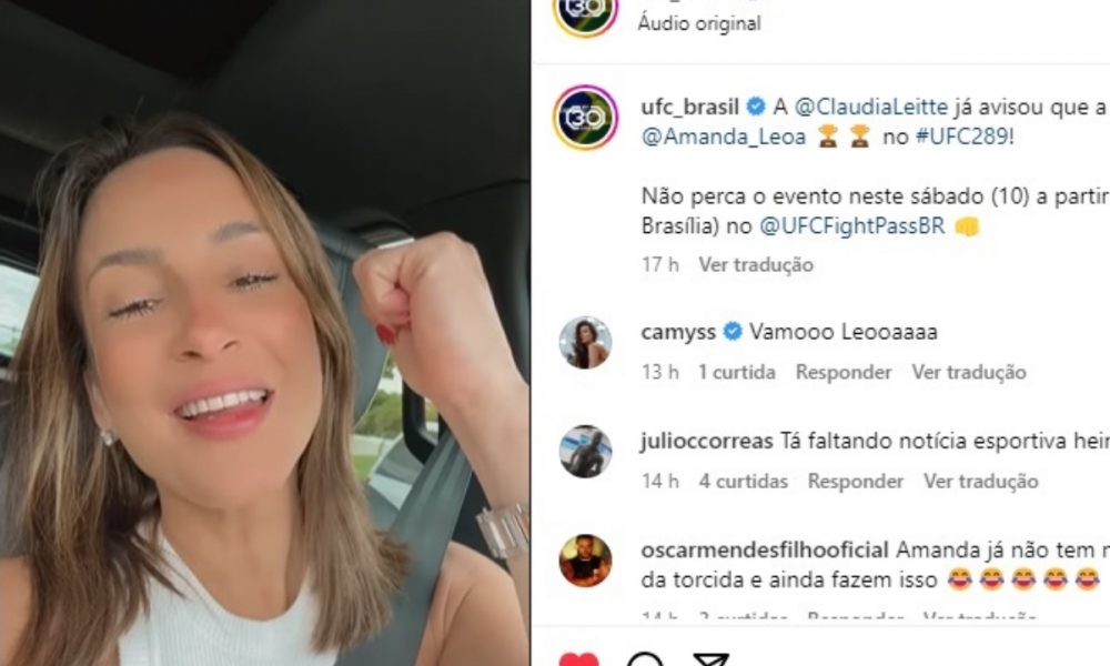 Claudia Leitte manda mensagem de apoio para Amanda Nunes