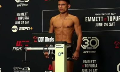 Kleydson falha na balança durante pesagem do UFC Jacksonville