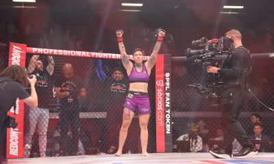 Larissa Pacheco em ação na temporada regular de 2023 da PFL