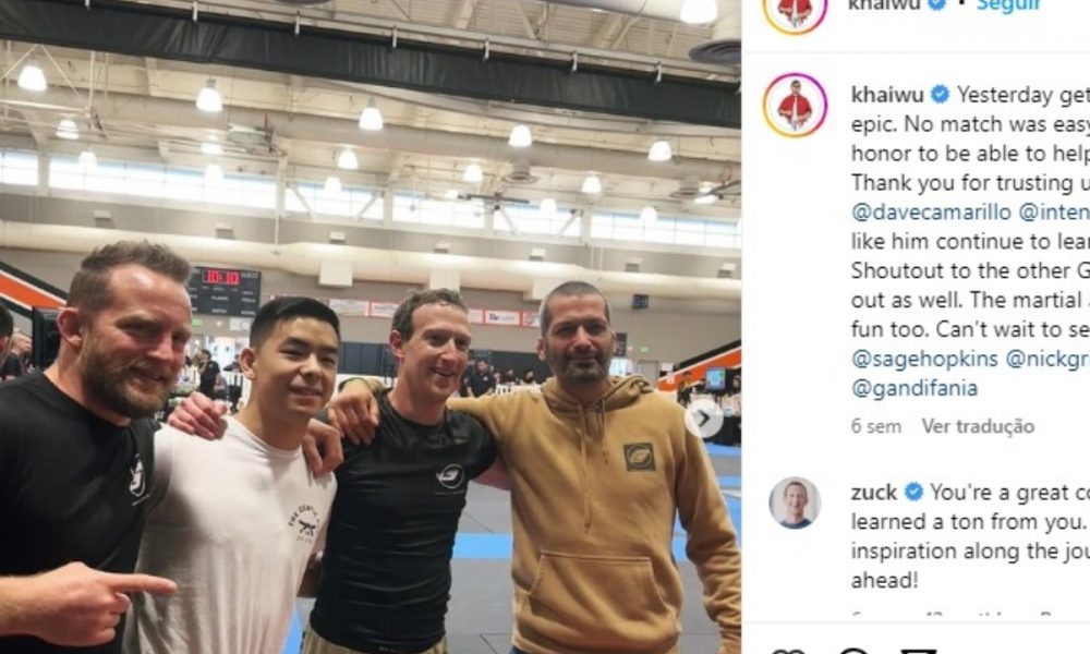 Khai Wu é parceiro de treino de Mark Zuckerberg