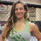 Miesha Tate posa para foto na academia Xtreme Couture, em Las Vegas.