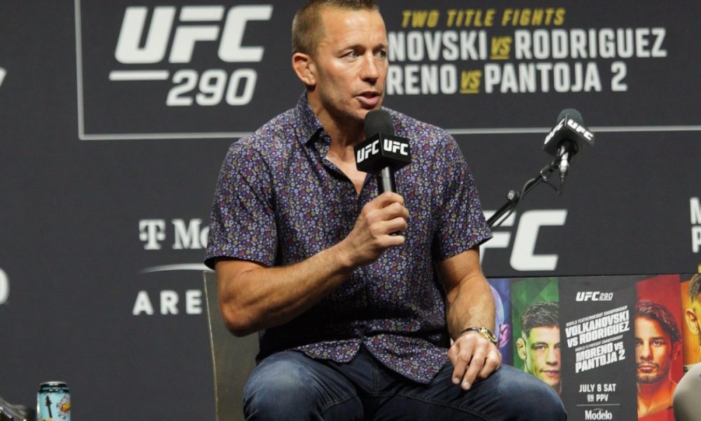 GSP participa de coletiva durante a semana da luta do UFC 290