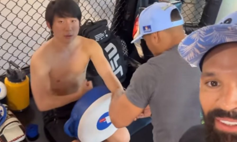 Pyong Lee, guiado por Michel Pereira, visitou o UFC PI, em Las Vegas.