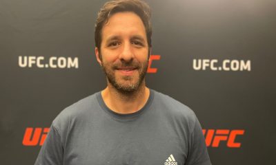 O comediante Rafinha Bastos nos bastidores do UFC Vegas 78.