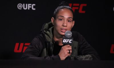 Taila Santos no media day do UFC Vegas 43.