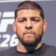 Nick Diaz com semblante fechando em coletiva do UFC