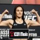 Alexa Grasso posa na pesagem oficial do Noche UFC.
