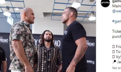Junior Cigano e Fabrício Werdum fazem encarada antes da revanche.