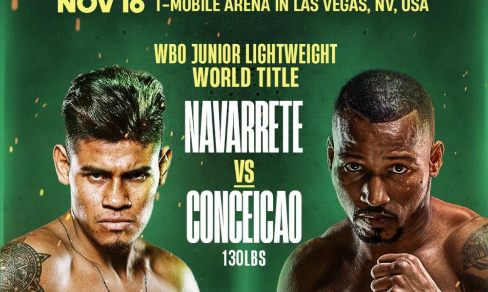 Robson Conceição disputa o título mundial da WBO contra Emanuel Navarrete.