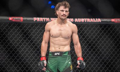 Jack Jenkins em ação durante luta do UFC