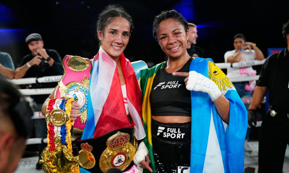 Amanda Serrano e Danila Ramos confraternizam após luta histórica no boxe.