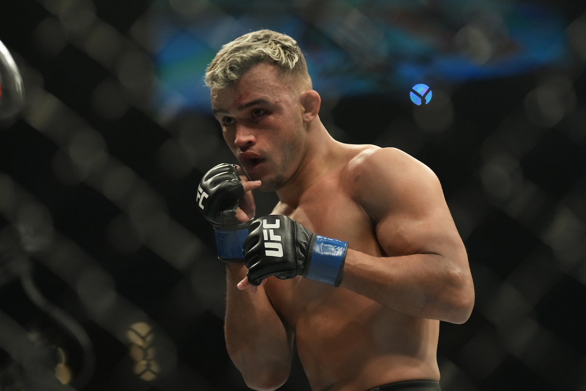 Daniel Willycat na sua luta de estreia pelo UFC.
