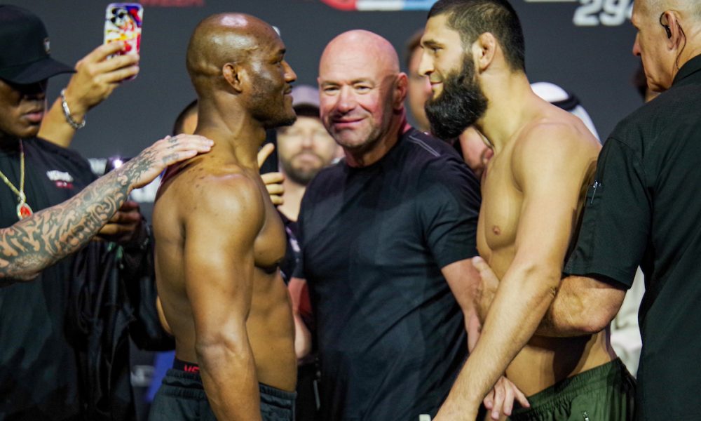 Usman e Chimaev ficam frente a frente pela última vez antes de entrarem em rota de colisão