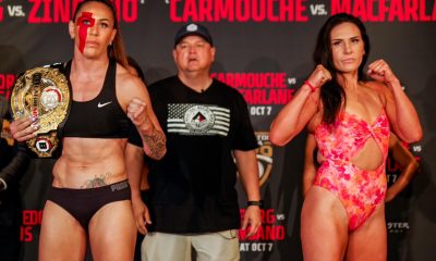Cris Cyborg e Cat Zigano posam lado a lado pela última vez antes do duelo no Bellator 300