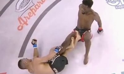 Luiz Claudio tentou finalizar Yabna Ferreira, errou o movimento e sofreu uma lesão