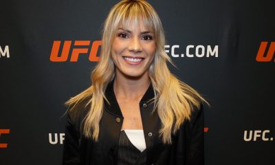 Luana Pinheiro sorri para foto no media day do UFC Vegas 82.