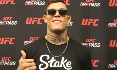 Caio Borralho posa para fotos após dar entrevista para a Ag Fight