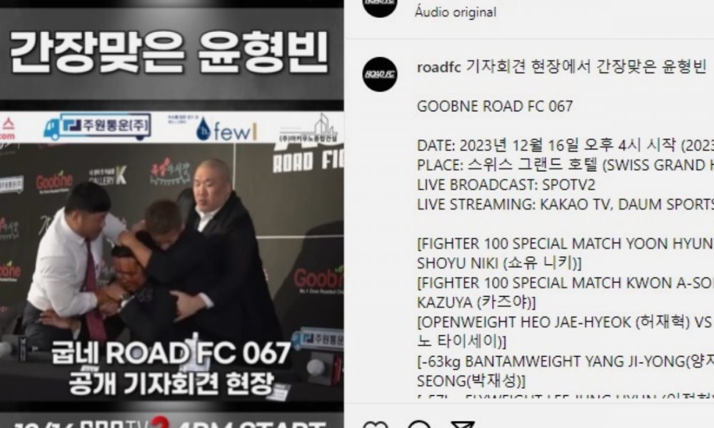 Niki Shoyu atacou Hyung Bin Yoon na coletiva de imprensa do Road FC