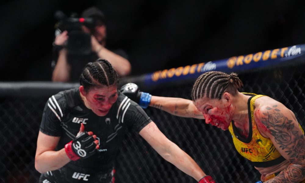 Karol Rosa e Irene Aldana protagonizaram uma batalha sangrenta no UFC 296.