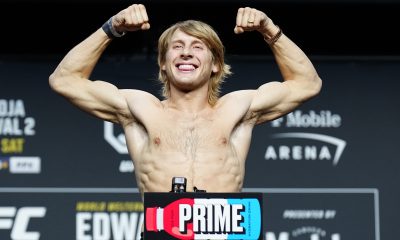 Paddy Pimblett na pesagem cerimonial do UFC 296.