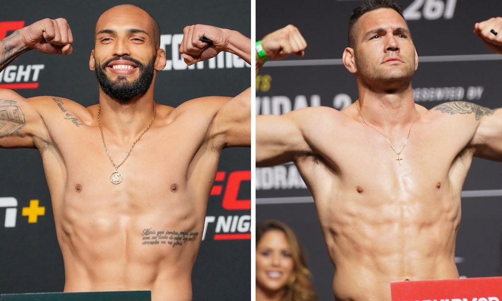 Bruno Blindado e Chris Weidman se enfrentam no UFC Atlantic City.