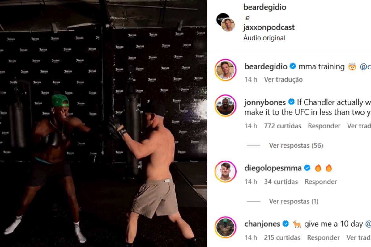 Leva jeito? Ex-NFL, irmão de Jon Jones compartilha vídeo de treino de manopla; veja