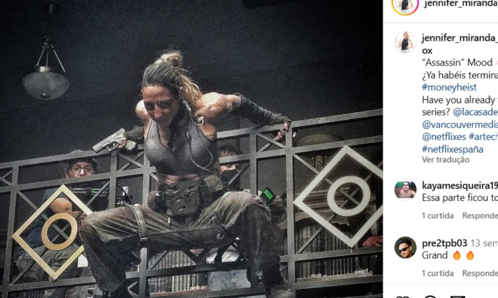 A atriz e boxeadora Jennifer Miranda em ação na série da Netflix.