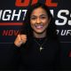 Natália Silva posa para foto no media day do UFC Vegas 85.