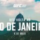 O UFC Rio acontece no dia 4 de maio de 2024.